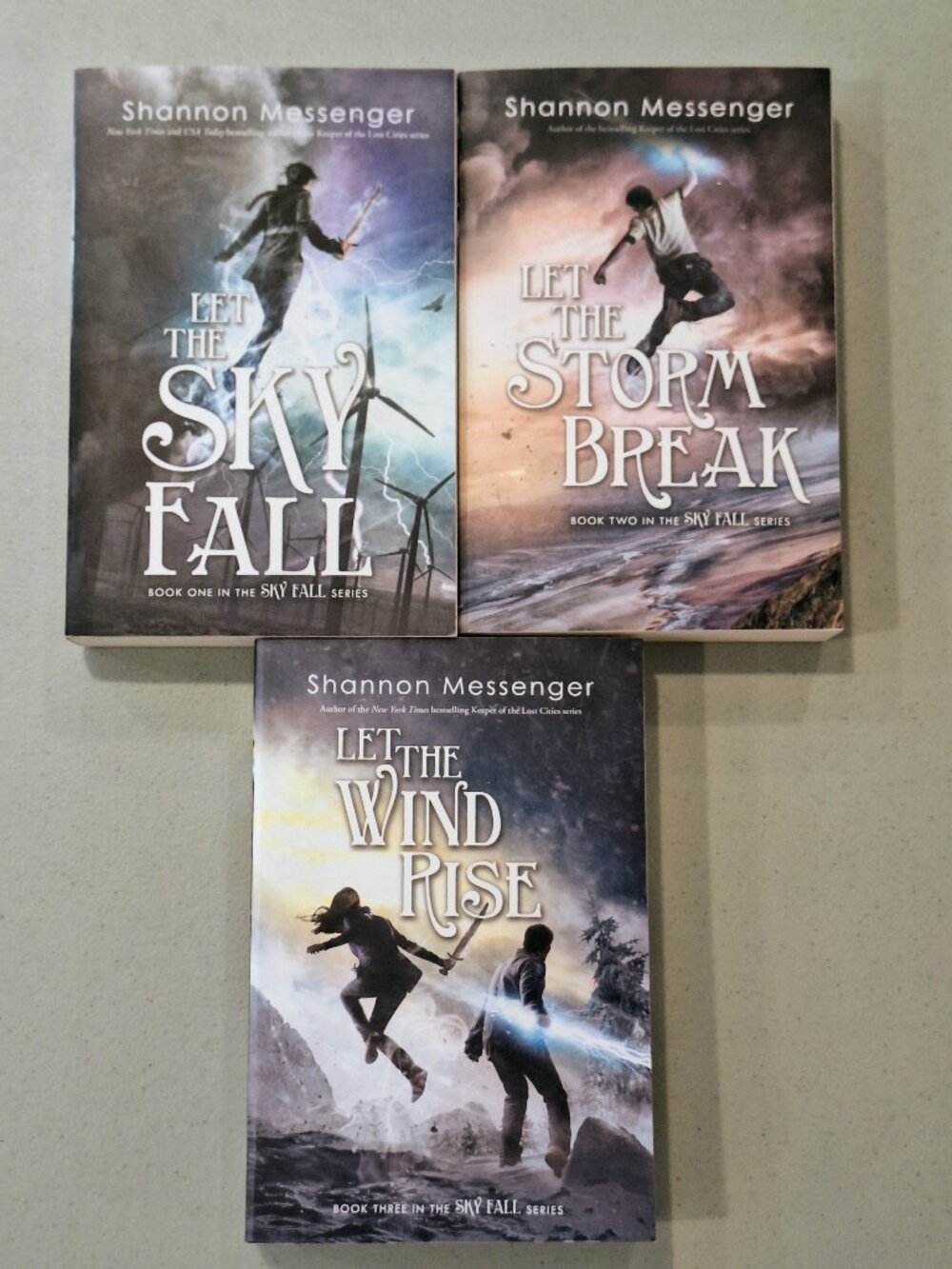 Sky Fall Trilogy Books 1-3 Shannon Messenger Paperback Set LIKE NEW Bundle